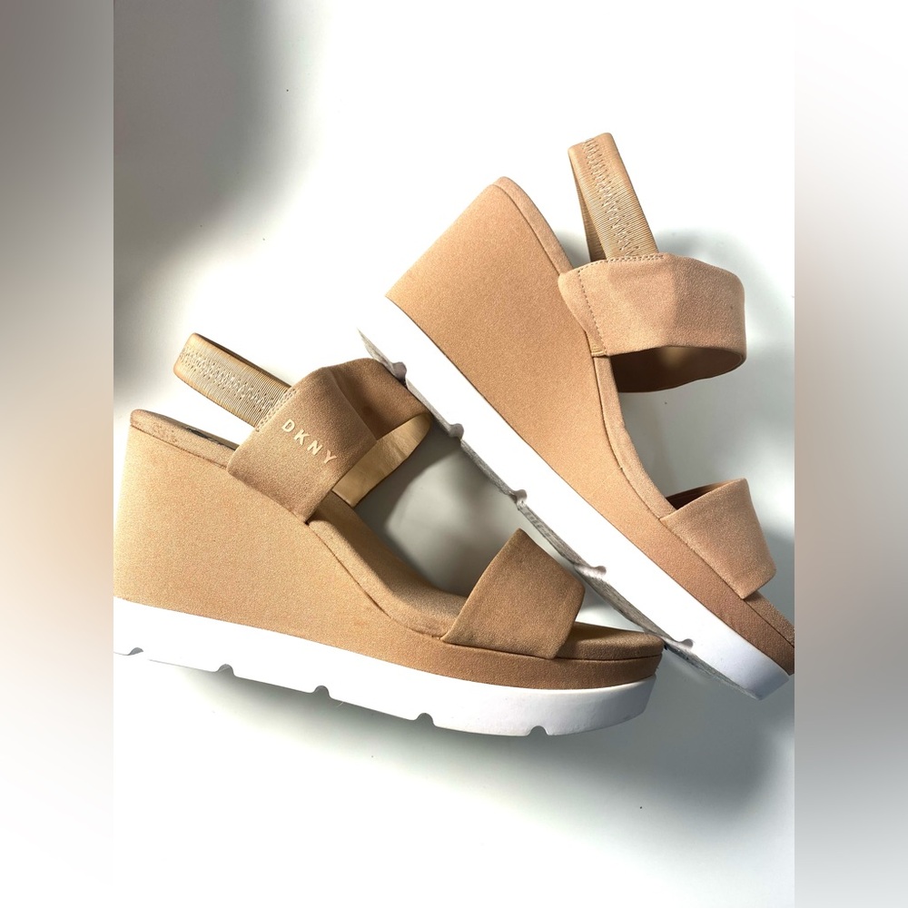 Womens DKNY Cati-Sling Back Wedge Heel Sandals